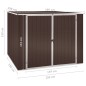vidaXL Cobertizo de jardín acero galvanizado marrón 195x198x159 cm vidaXL Cobertizo de jardín acero galvanizado marrón 195x198x159 cm