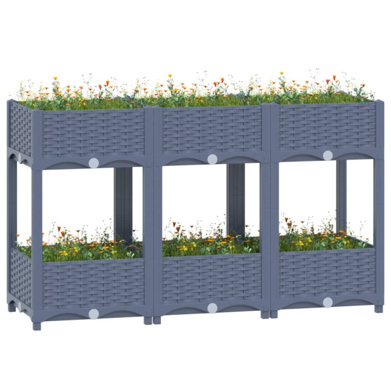 vidaXL Arriate polipropileno 120x40x71 cm vidaXL Arriate polipropileno 120x40x71 cm