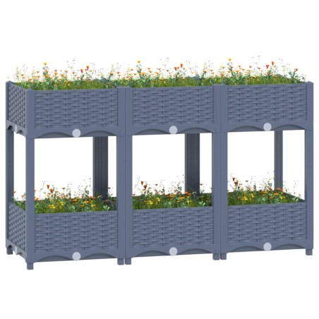 vidaXL Arriate polipropileno 120x40x71 cm