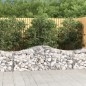 vidaXL Cesta de gaviones forma arco hierro galvanizado 200x50x60/80 cm
