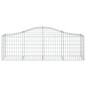 vidaXL Cesta de gaviones forma arco hierro galvanizado 200x50x60/80 cm
