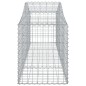 vidaXL Cesta de gaviones forma arco hierro galvanizado 200x50x60/80 cm