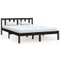 vidaXL Estructura de cama de madera maciza de pino negra 160x200 cm vidaXL Estructura de cama de madera maciza de pino negra 160x200 cm
