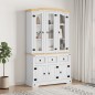 vidaXL Aparador Corona madera maciza pino mexicano blanco 112x43x196cm vidaXL Aparador Corona madera maciza pino mexicano blanco 112x43x196cm
