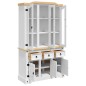 vidaXL Aparador Corona madera maciza pino mexicano blanco 112x43x196cm vidaXL Aparador Corona madera maciza pino mexicano blanco 112x43x196cm