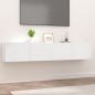 vidaXL Muebles para TV 2 uds madera contrachapada blanco 80x30x30 cm vidaXL Muebles para TV 2 uds madera contrachapada blanco 80x30x30 cm