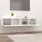 vidaXL Muebles para TV 2 uds madera contrachapada blanco 80x30x30 cm vidaXL Muebles para TV 2 uds madera contrachapada blanco 80x30x30 cm