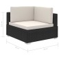 vidaXL Set de muebles de jardín 8 pzas y cojines ratán sintético negro vidaXL Set de muebles de jardín 8 pzas y cojines ratán sintético negro