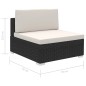 vidaXL Set de muebles de jardín 8 pzas y cojines ratán sintético negro vidaXL Set de muebles de jardín 8 pzas y cojines ratán sintético negro