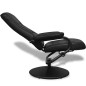 vidaXL Sillón de TV con reposapiés cuero sintético sintético negro vidaXL Sillón de TV con reposapiés cuero sintético sintético negro