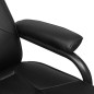 vidaXL Sillón de TV con reposapiés cuero sintético sintético negro vidaXL Sillón de TV con reposapiés cuero sintético sintético negro