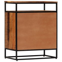 vidaXL Aparador de madera maciza reciclada y acero 60x35x76 cm