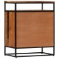 vidaXL Aparador de madera maciza reciclada y acero 60x35x76 cm