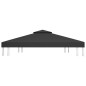 vidaXL Toldo de cenador 2 niveles 310 g/m² 4x3 m negro vidaXL Toldo de cenador 2 niveles 310 g/m² 4x3 m negro