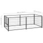 vidaXL Perrera de acero negro 200x100x70 cm vidaXL Perrera de acero negro 200x100x70 cm