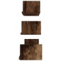 vidaXL Estantes de pared 3 unidades madera contrachapada roble ahumado vidaXL Estantes de pared 3 unidades madera contrachapada roble ahumado
