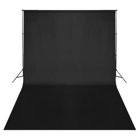 vidaXL Telón de fondo para fotografía algodón negro 500x300 cm  