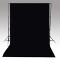 vidaXL Telón de fondo para fotografía algodón negro 500x300 cm  