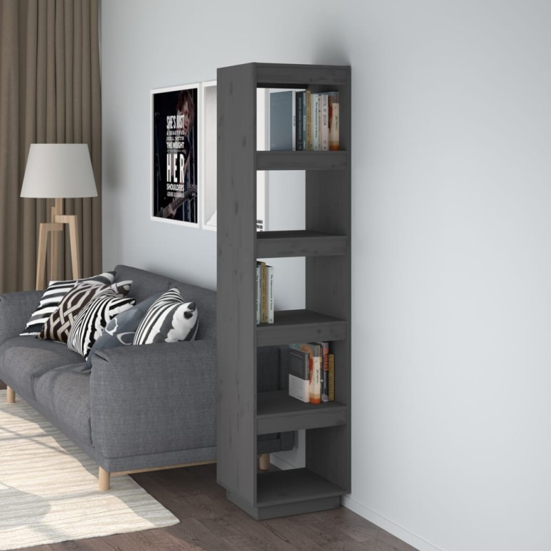 vidaXL Estantería/divisor de espacios madera pino gris 40x35x167 cm vidaXL Estantería/divisor de espacios madera pino gris 40x35x167 cm