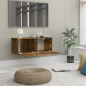 vidaXL Mueble para TV madera contrachapada roble ahumado 80x30x30 cm vidaXL Mueble para TV madera contrachapada roble ahumado 80x30x30 cm