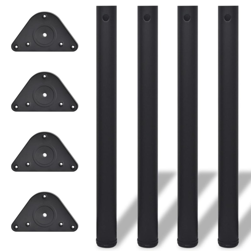 vidaXL Patas de mesa ajustables en 4 alturas negro 710 mm vidaXL Patas de mesa ajustables en 4 alturas negro 710 mm
