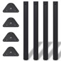 vidaXL Patas de mesa ajustables en 4 alturas negro 710 mm vidaXL Patas de mesa ajustables en 4 alturas negro 710 mm