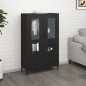 vidaXL Aparador de madera de ingeniería negro 70x31x115 cm vidaXL Aparador de madera de ingeniería negro 70x31x115 cm