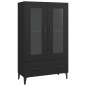 vidaXL Aparador de madera de ingeniería negro 70x31x115 cm vidaXL Aparador de madera de ingeniería negro 70x31x115 cm