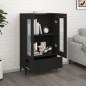 vidaXL Aparador de madera de ingeniería negro 70x31x115 cm vidaXL Aparador de madera de ingeniería negro 70x31x115 cm