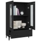 vidaXL Aparador de madera de ingeniería negro 70x31x115 cm vidaXL Aparador de madera de ingeniería negro 70x31x115 cm