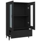 vidaXL Aparador de madera de ingeniería negro 70x31x115 cm vidaXL Aparador de madera de ingeniería negro 70x31x115 cm
