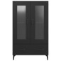 vidaXL Aparador de madera de ingeniería negro 70x31x115 cm vidaXL Aparador de madera de ingeniería negro 70x31x115 cm