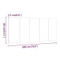 vidaXL Cabecero de cama madera contrachapada negro 200x1,5x80 cm vidaXL Cabecero de cama madera contrachapada negro 200x1,5x80 cm