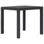 vidaXL Mesa de jardín de plástico aspecto ratán marrón 79x79x72 cm vidaXL Mesa de jardín de plástico aspecto ratán marrón 79x79x72 cm