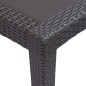 vidaXL Mesa de jardín de plástico aspecto ratán marrón 79x79x72 cm vidaXL Mesa de jardín de plástico aspecto ratán marrón 79x79x72 cm