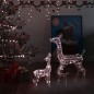 vidaXL Familia de renos de Navidad acrílico blanco cálido 160 LEDs vidaXL Familia de renos de Navidad acrílico blanco cálido 160 LEDs