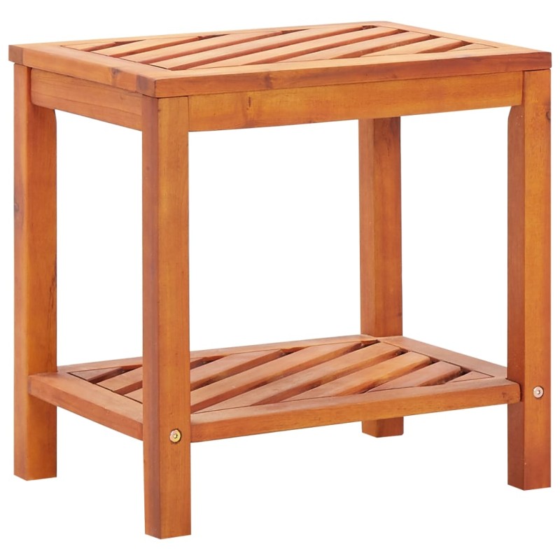 vidaXL Mesa auxiliar de madera maciza acacia 45x33x45 cm