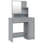 vidaXL Tocador con espejo color gris sonoma 86,5x35x136 cm vidaXL Tocador con espejo color gris sonoma 86,5x35x136 cm