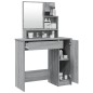 vidaXL Tocador con espejo color gris sonoma 86,5x35x136 cm vidaXL Tocador con espejo color gris sonoma 86,5x35x136 cm