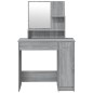 vidaXL Tocador con espejo color gris sonoma 86,5x35x136 cm vidaXL Tocador con espejo color gris sonoma 86,5x35x136 cm