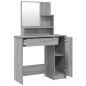 vidaXL Tocador con espejo color gris sonoma 86,5x35x136 cm vidaXL Tocador con espejo color gris sonoma 86,5x35x136 cm
