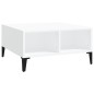 vidaXL Mesa de centro madera contrachapada blanca 60x60x30 cm vidaXL Mesa de centro madera contrachapada blanca 60x60x30 cm