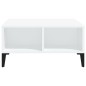 vidaXL Mesa de centro madera contrachapada blanca 60x60x30 cm vidaXL Mesa de centro madera contrachapada blanca 60x60x30 cm