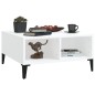 vidaXL Mesa de centro madera contrachapada blanca 60x60x30 cm vidaXL Mesa de centro madera contrachapada blanca 60x60x30 cm