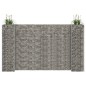 vidaXL Jardinera de gaviones forma de H alambre de acero 260x40x150 cm