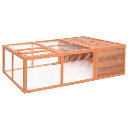 vidaXL Jaula de animales de jardín madera maciza abeto 150x100x50 cm