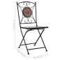 vidaXL Sillas bistró de mosaico 2 unidades naranja/gris vidaXL Sillas bistró de mosaico 2 unidades naranja/gris
