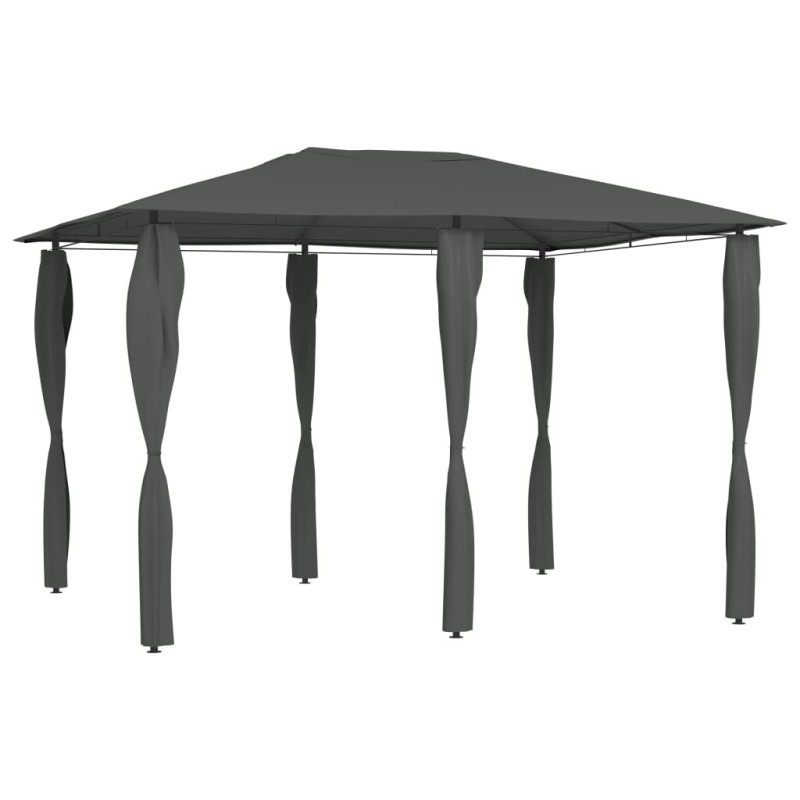 vidaXL Cenador con cubiertas de postes antracita 3x4x2,6 m 160 g/m² vidaXL Cenador con cubiertas de postes antracita 3x4x2,6 m 160 g/m²