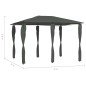 vidaXL Cenador con cubiertas de postes antracita 3x4x2,6 m 160 g/m² vidaXL Cenador con cubiertas de postes antracita 3x4x2,6 m 160 g/m²