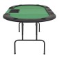 vidaXL Tablero de póker plegable en 3 partes 9 jugadores ovalado verde vidaXL Tablero de póker plegable en 3 partes 9 jugadores ovalado verde